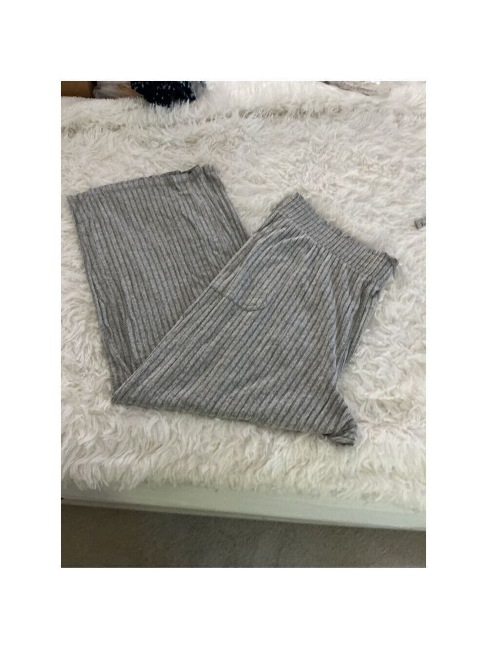 SO Women's Plus Gray Wide Leg High Rise Hacci Flare Pants Womans Size 3X